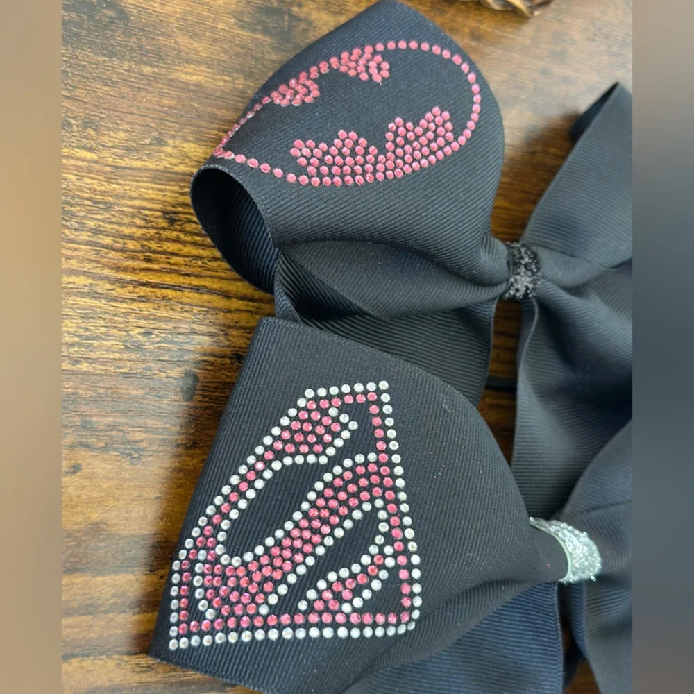 Batman & Superman Cheer Bows Set of 3 large bows for girl hair accessories gym